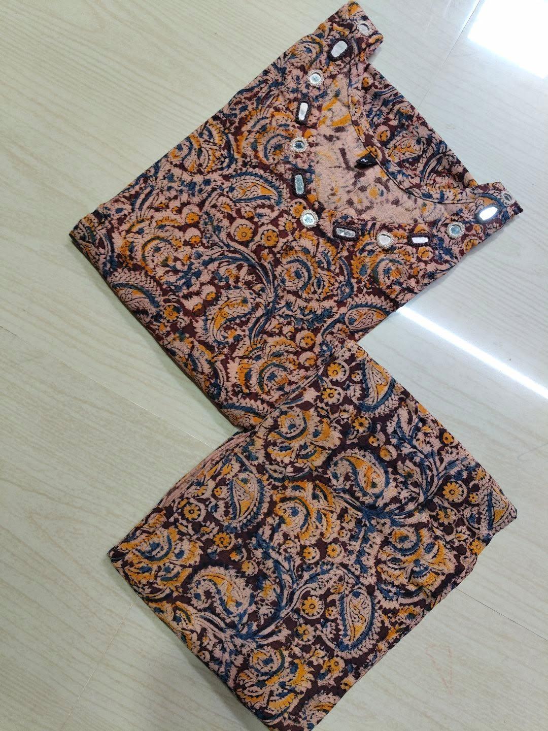 Kalamkari Kurti With Phant  PKA18