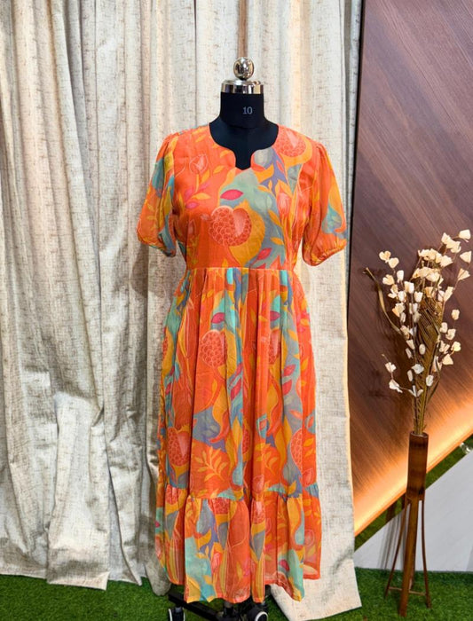 Georgette Floral Frock GFF18