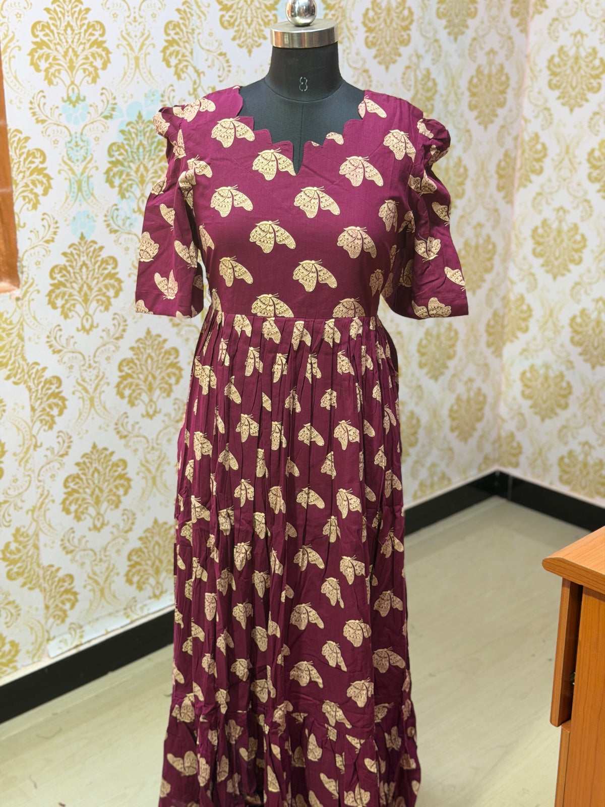 Premium Cotton Floral Frock - CFF190