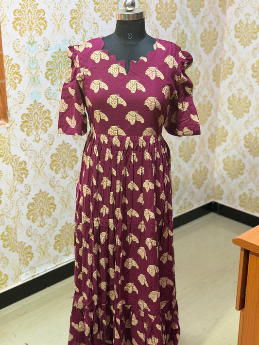 Premium Cotton Floral Frock - CFF190