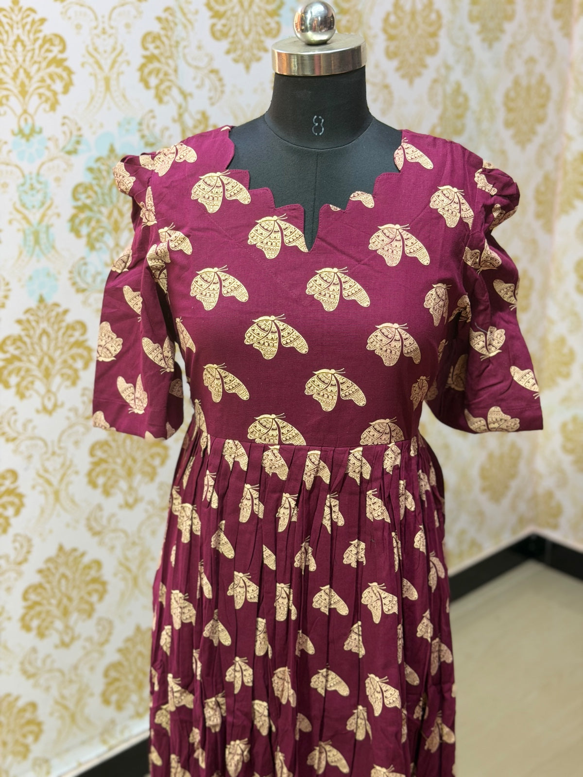 Premium Cotton Floral Frock - CFF190