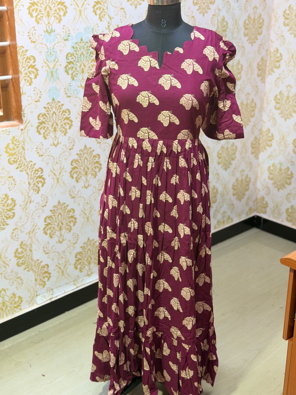 Premium Cotton Floral Frock - CFF190