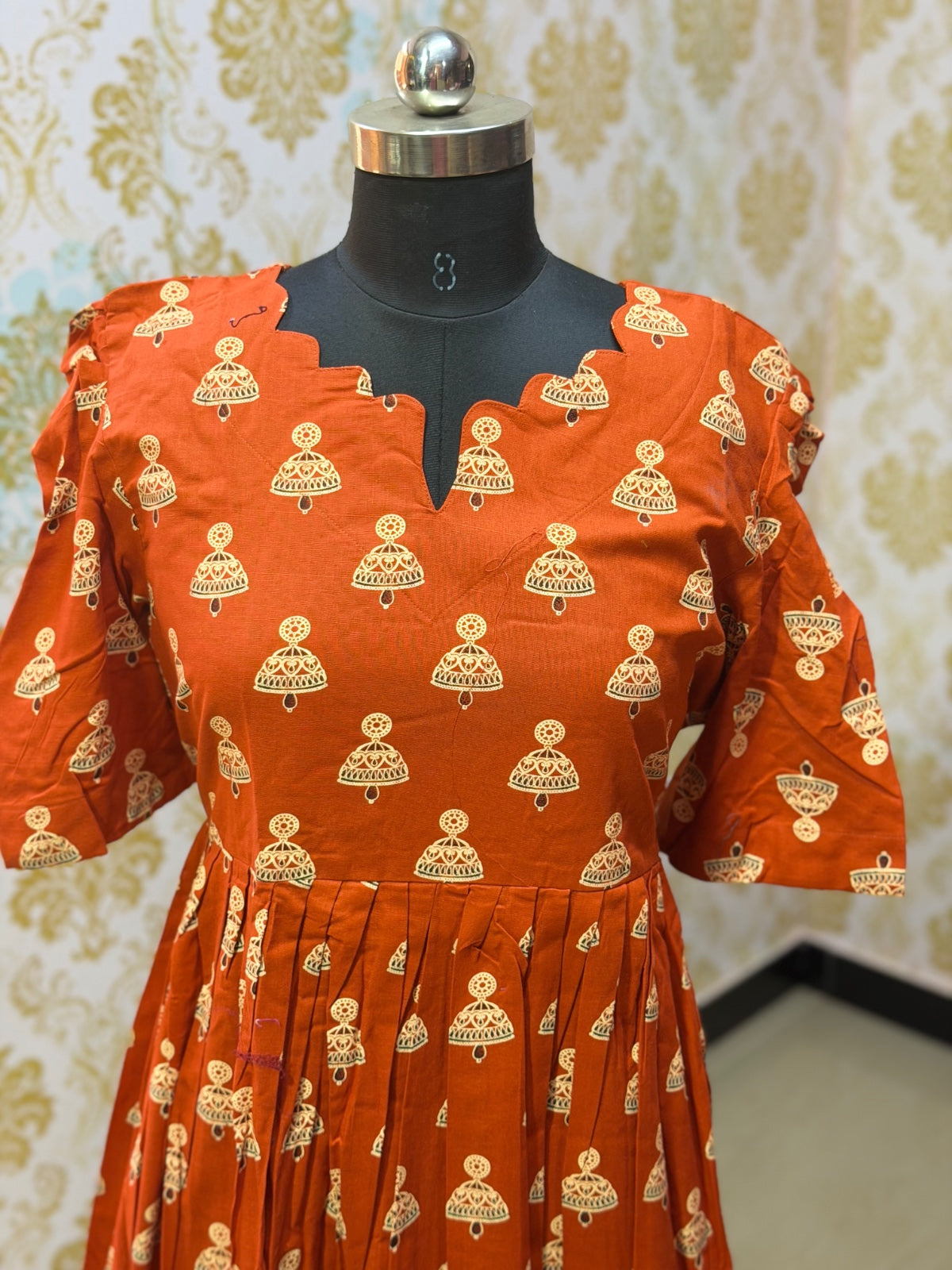 Premium Cotton Floral Frock - CFF192