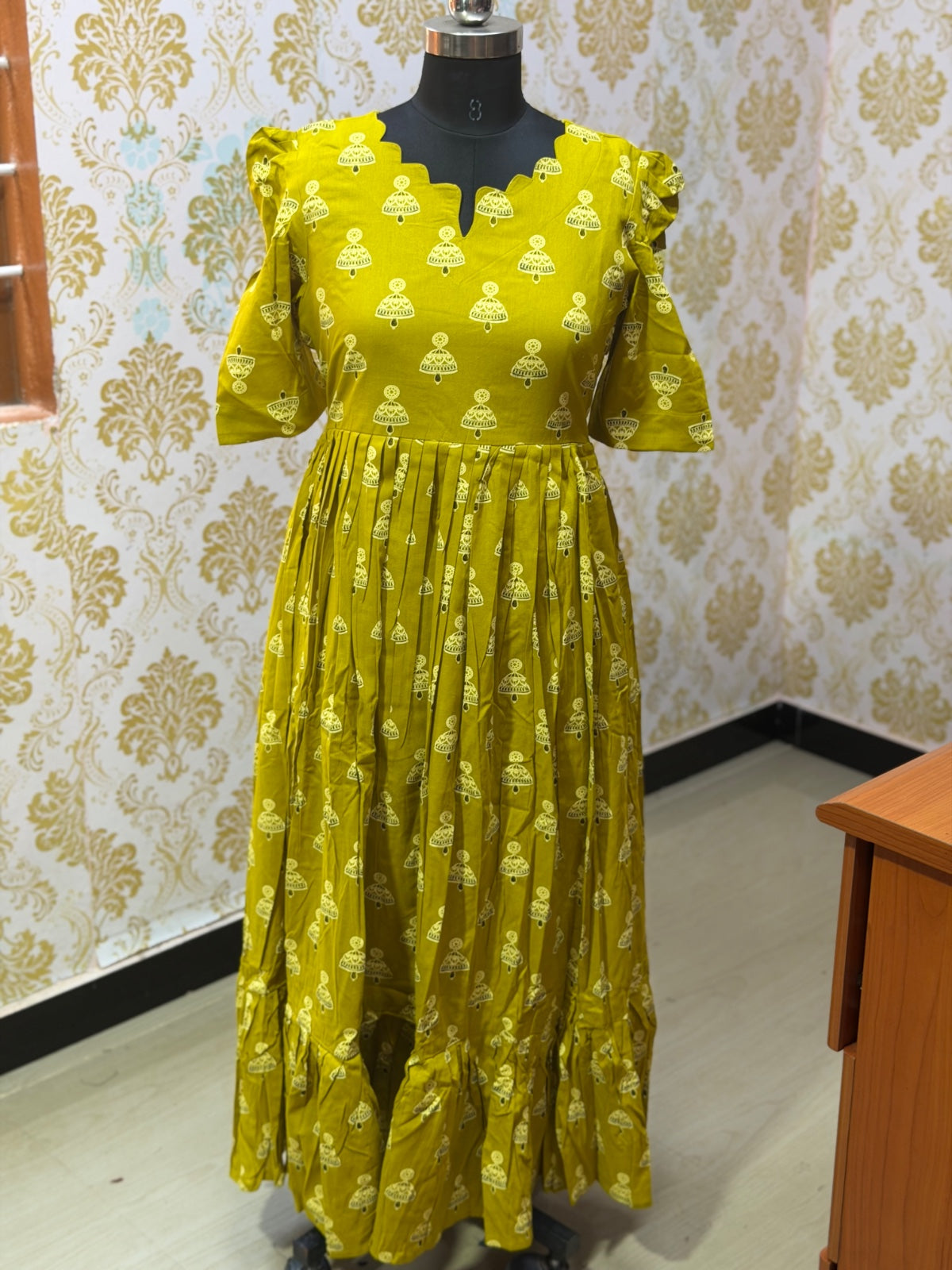 Premium Cotton Floral Frock - CFF193