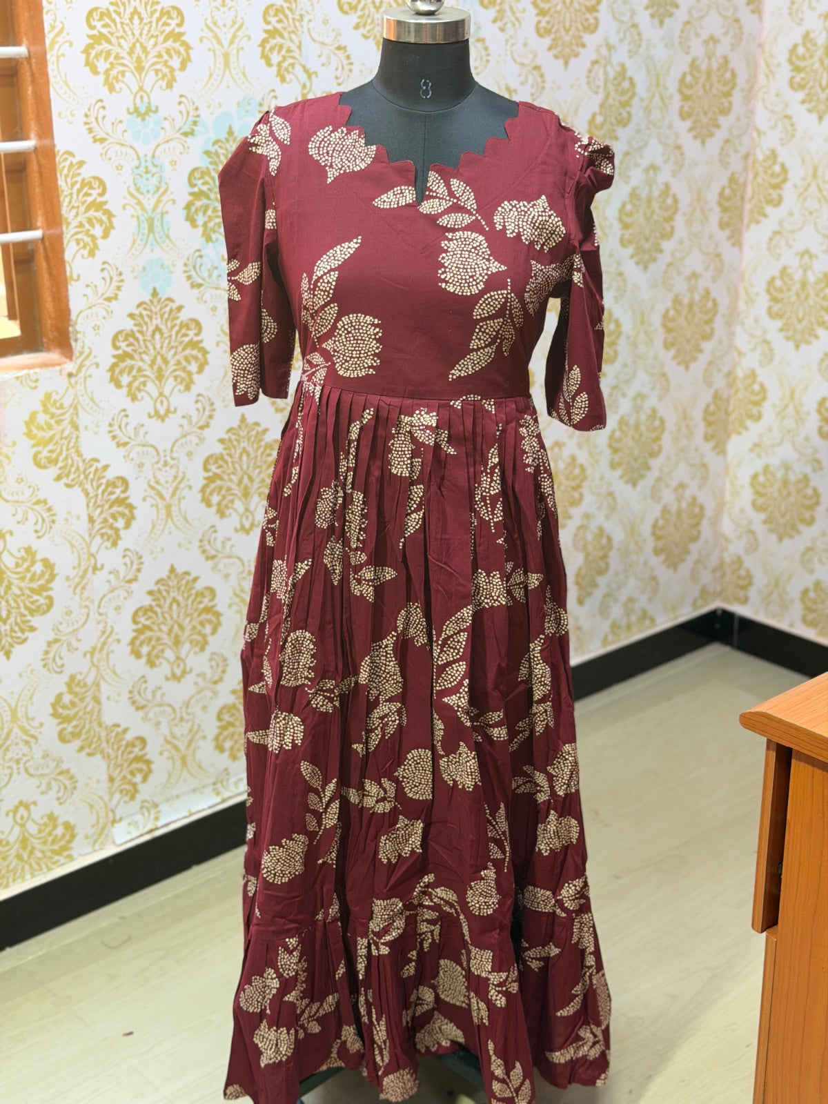 Premium Cotton Floral Frock - CFF194