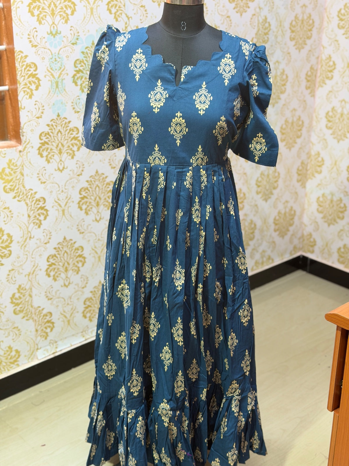 Premium Cotton Floral Frock - CFF195