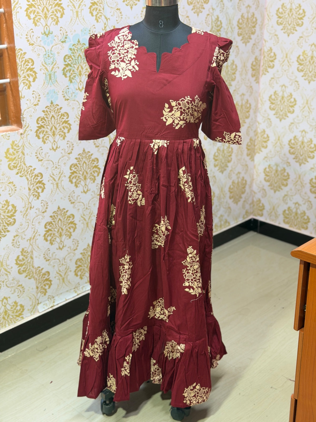 Premium Cotton Floral Frock - CFF196