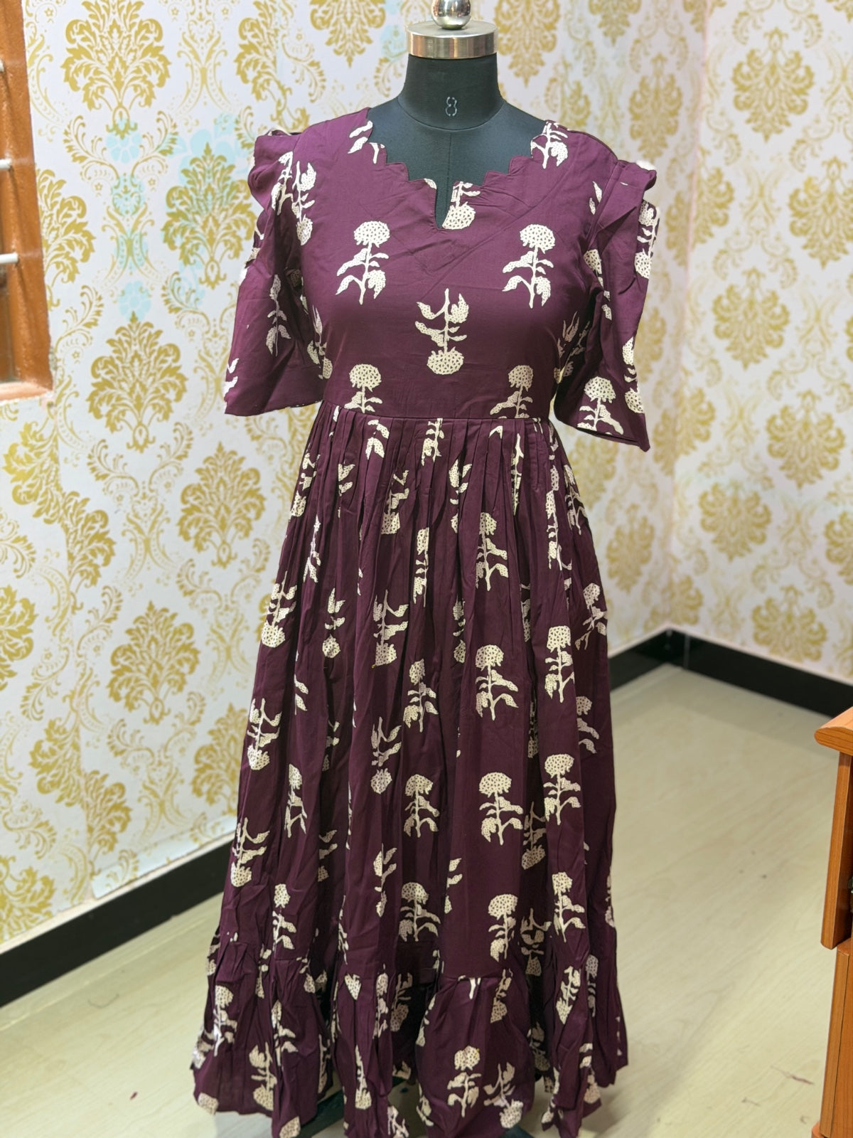 Premium Cotton Floral Frock - CFF199
