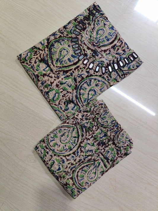 Kalamkari Kurti With Phant  PKA19