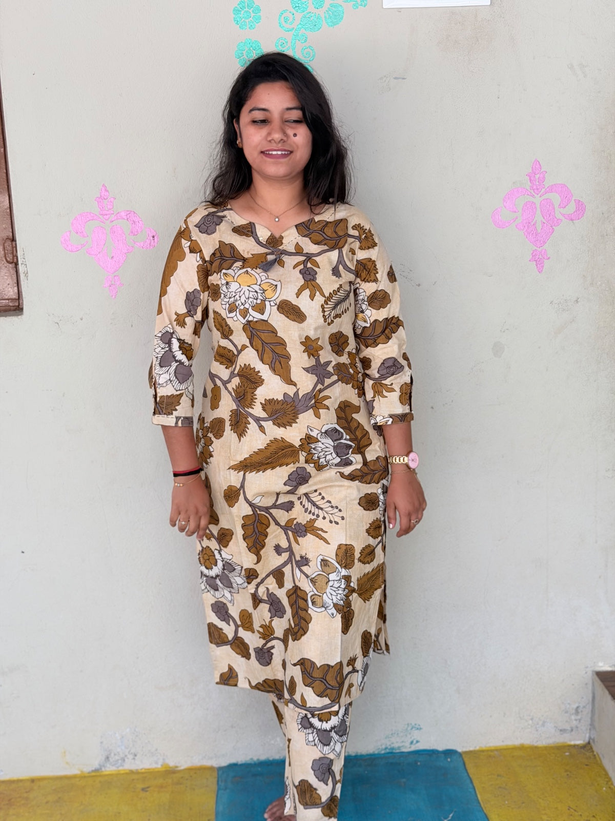 Premium Cotton Kurti With Phant  CKP19