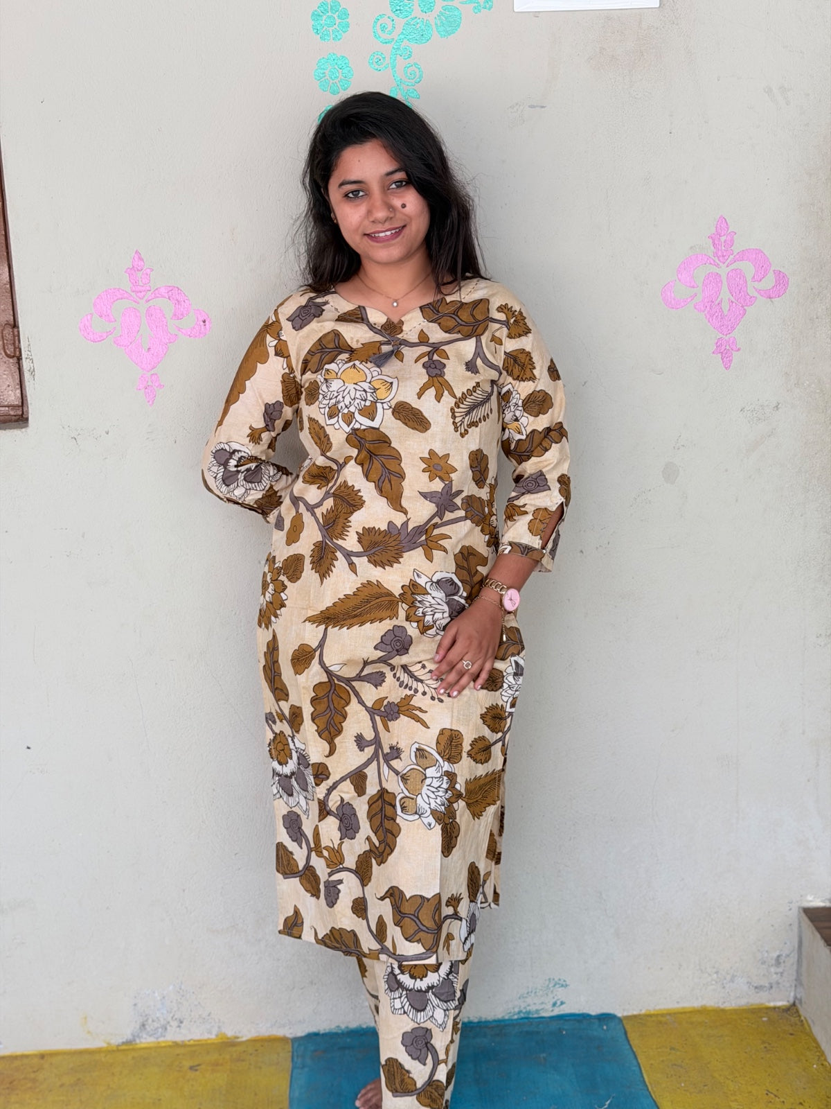 Premium Cotton Kurti With Phant  CKP19