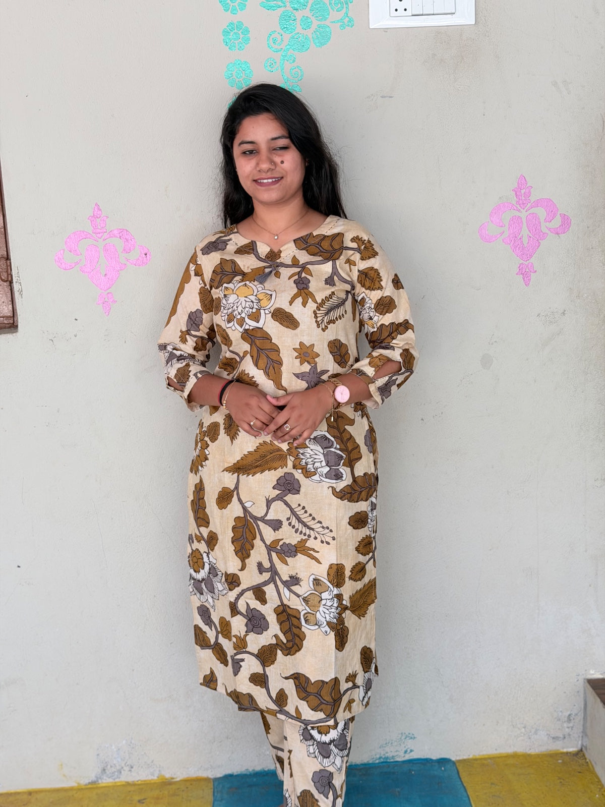 Premium Cotton Kurti With Phant  CKP19