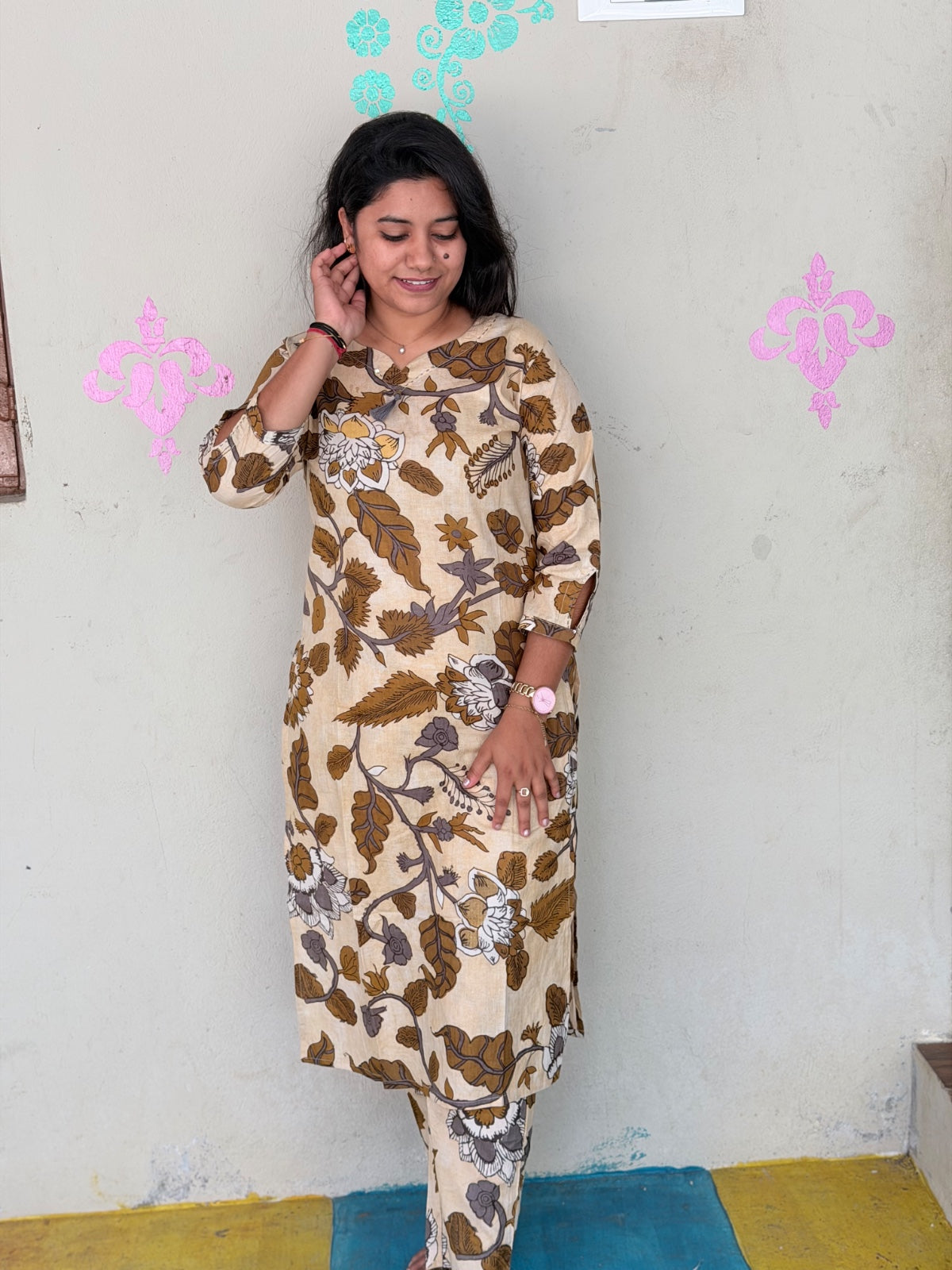 Premium Cotton Kurti With Phant  CKP19