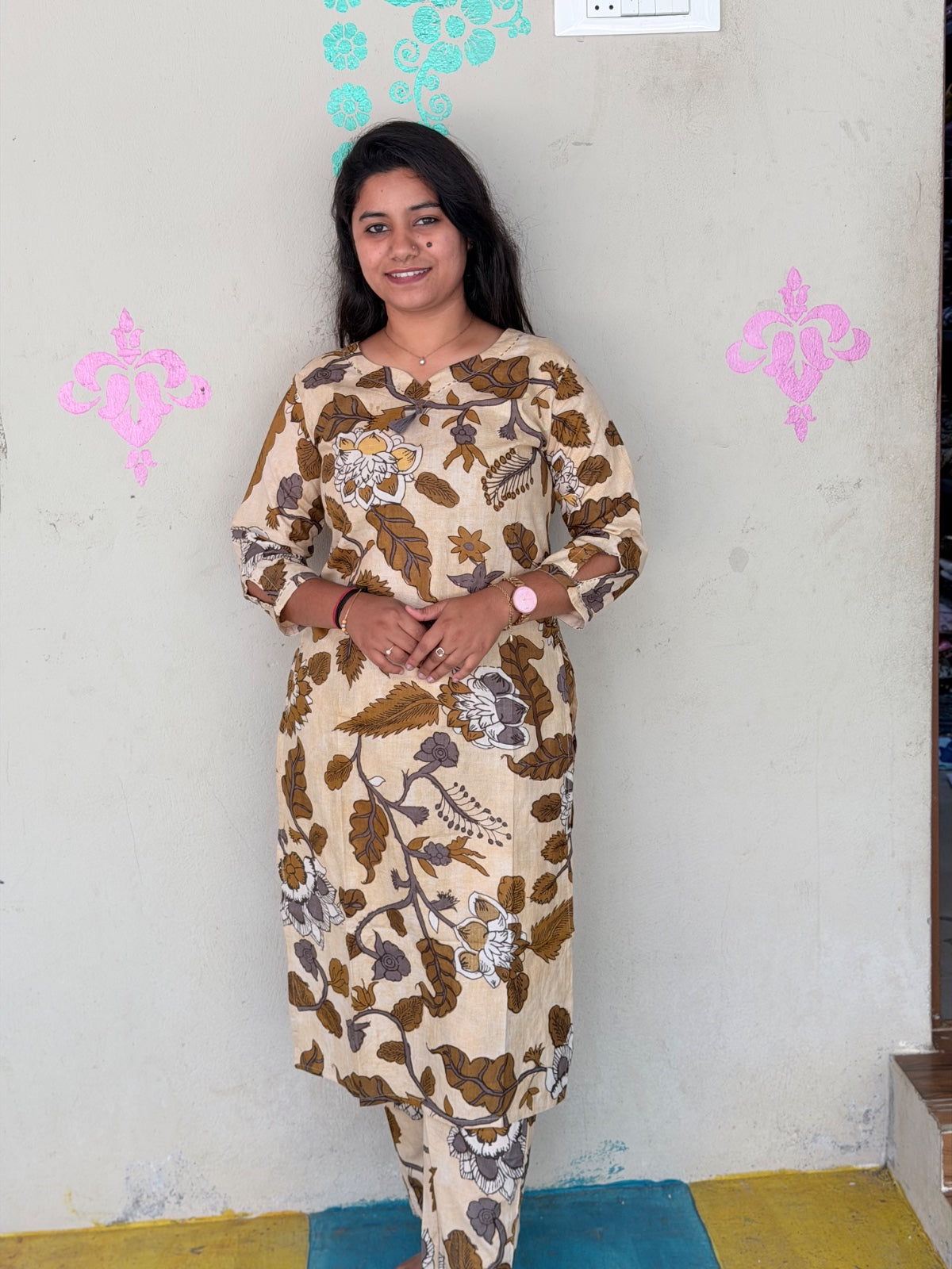Premium Cotton Kurti With Phant  CKP19