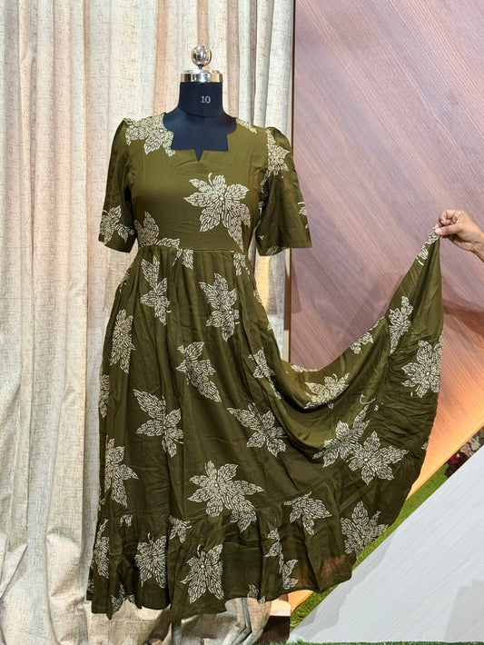 Premium Rayon Floral Frock RF19