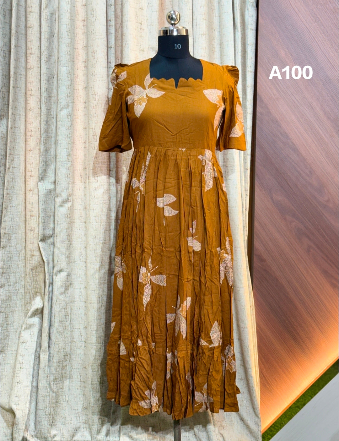 Premium Rayon Floral Frock   CFFA100