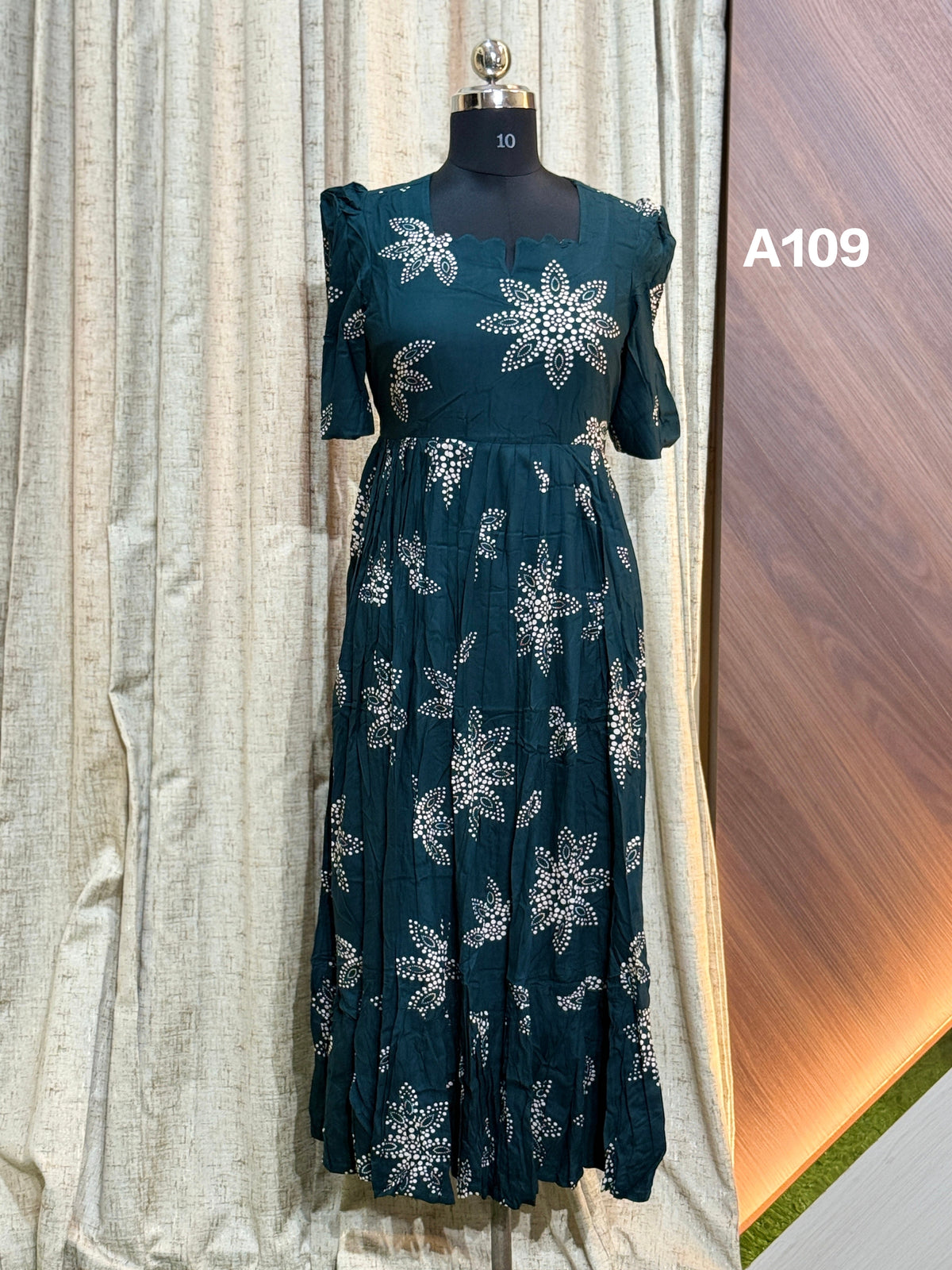 Premium Rayon Floral Frock   CFFA109