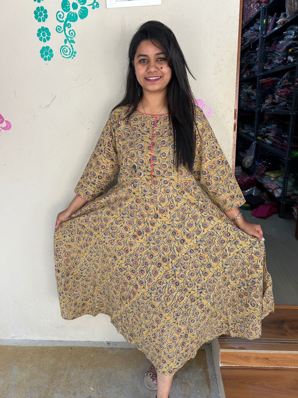 Kalamkari Anarkali Frock KAF01