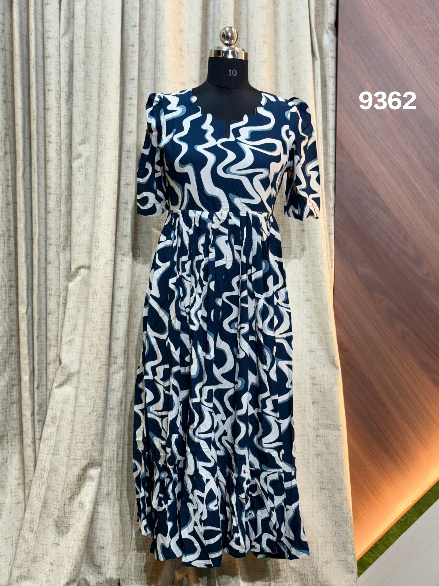 Premium Rayon Floral Frock   CFF9362