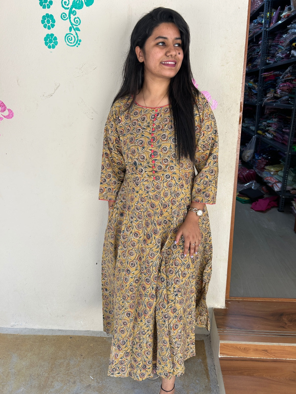 Kalamkari Anarkali Frock KAF01