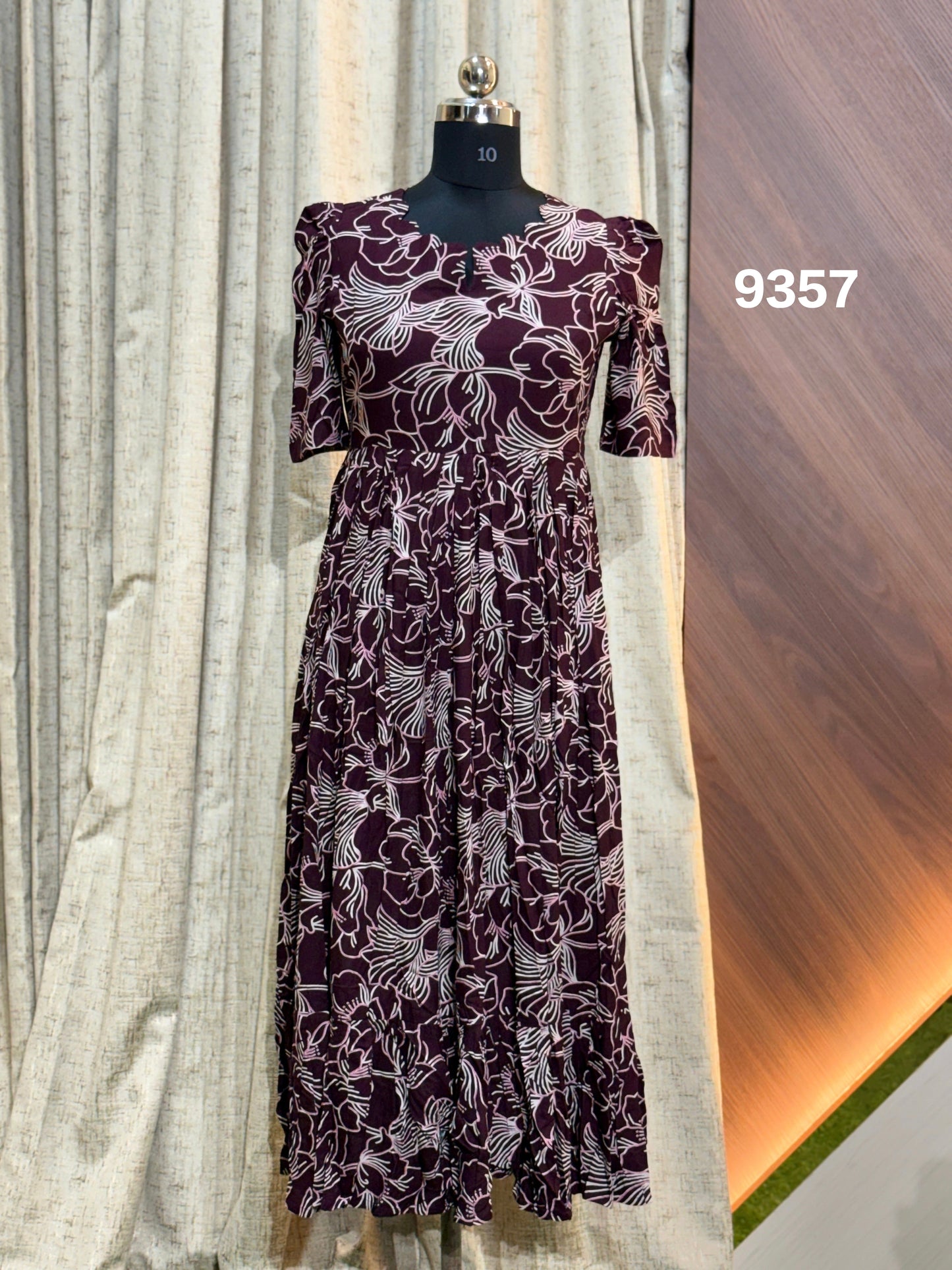 Premium Rayon Floral Frock  CFF9357