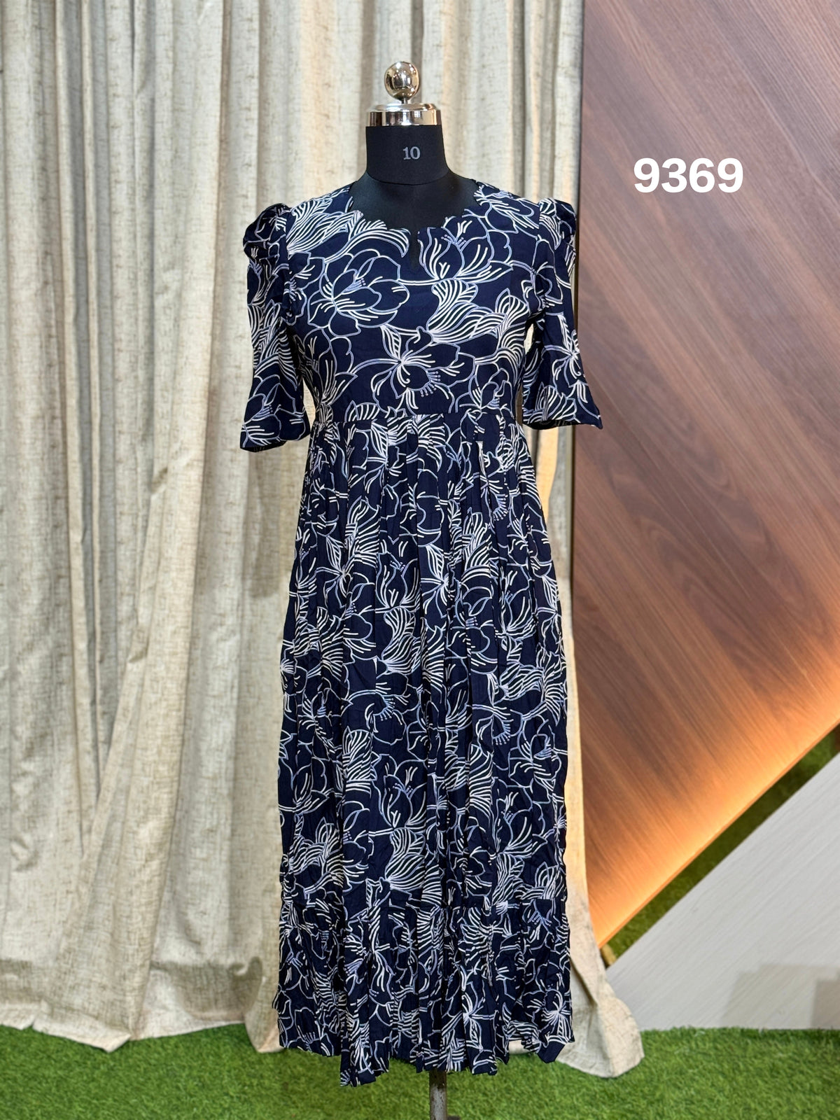 Premium Rayon Floral Frock  CFF9369