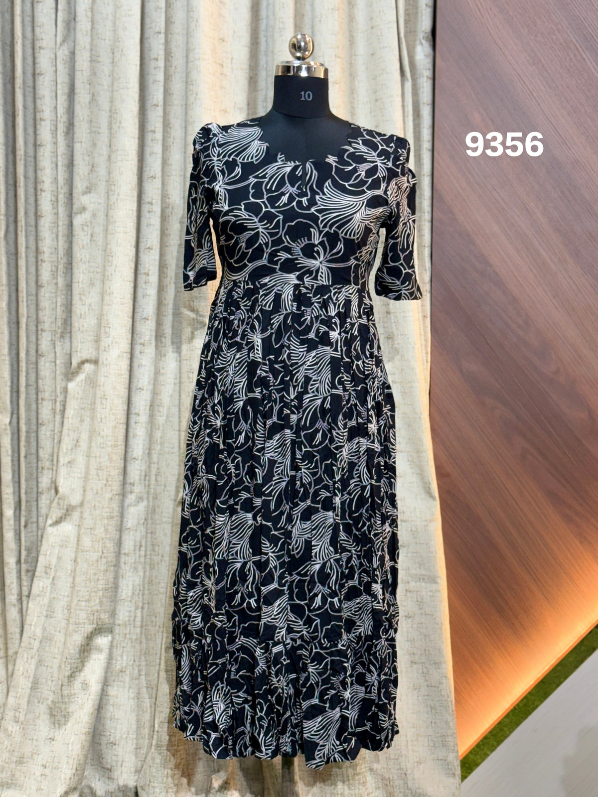Premium Rayon Floral Frock  CFF9356