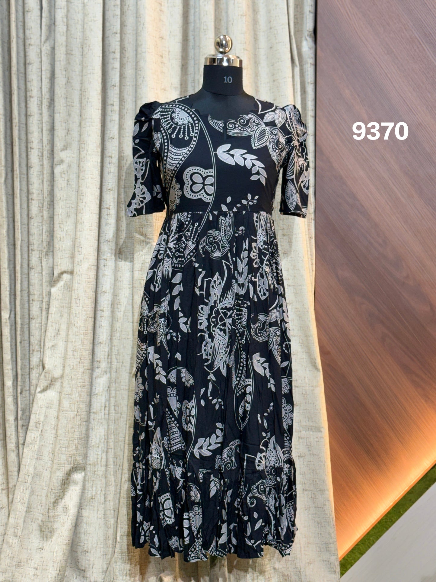 Premium Rayon Floral Frock  CFF9370