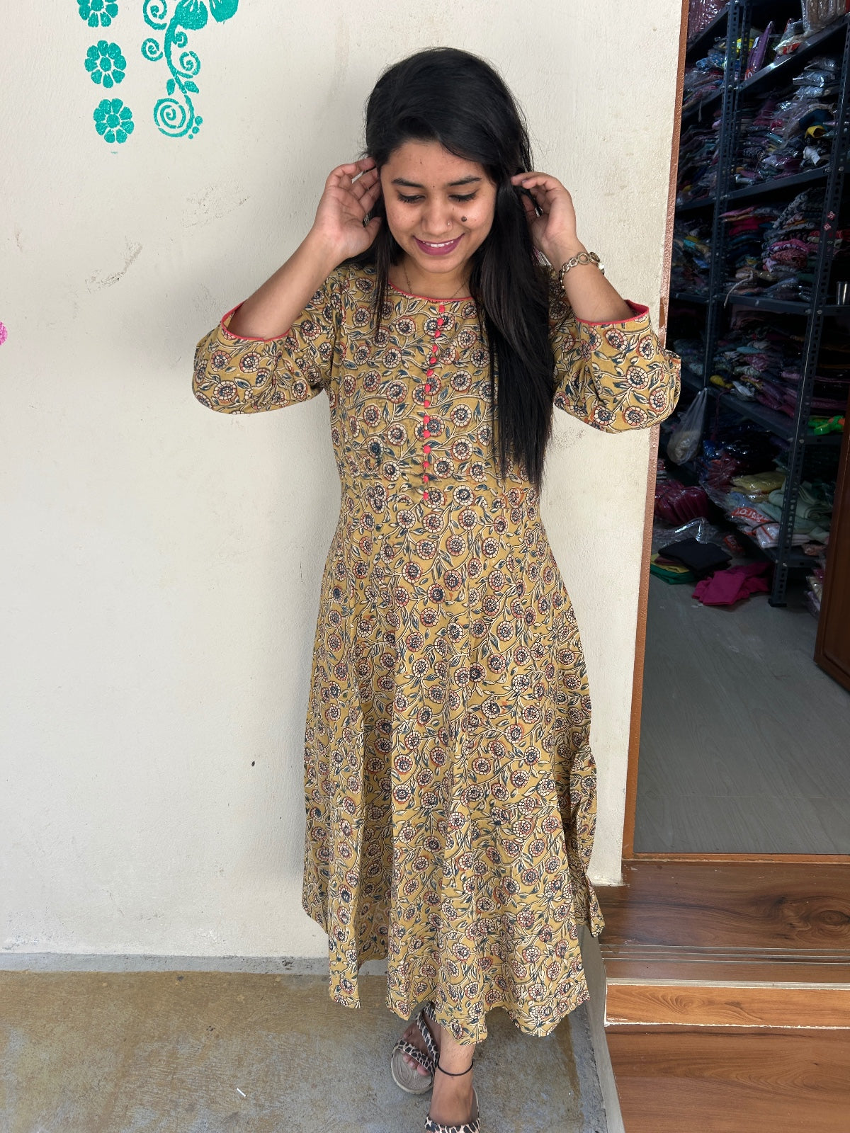 Kalamkari Anarkali Frock KAF01