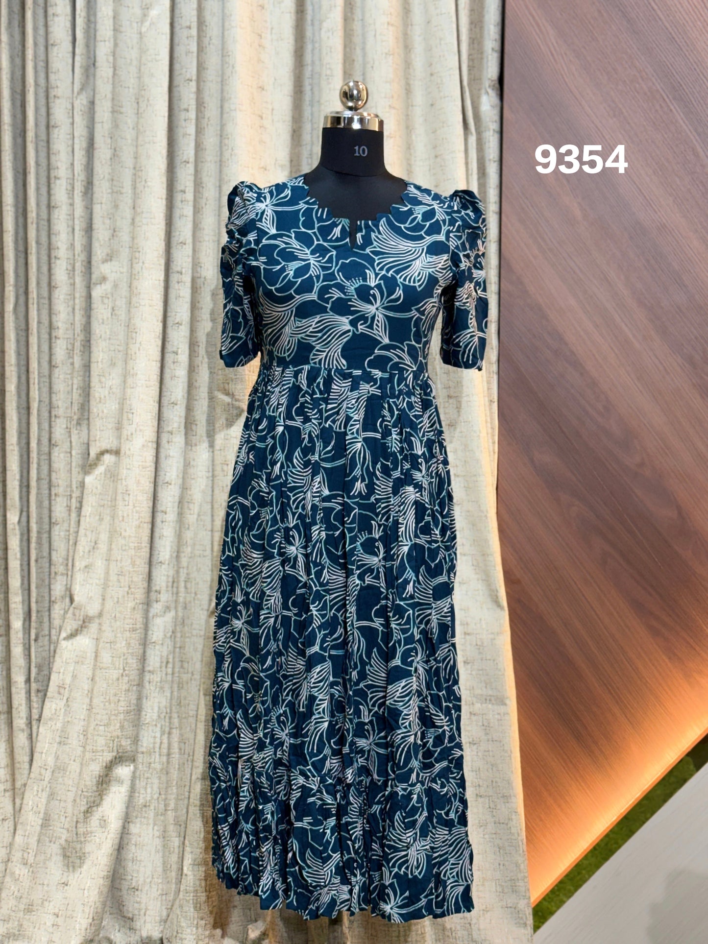 Premium Rayon Floral Frock  CFF9354
