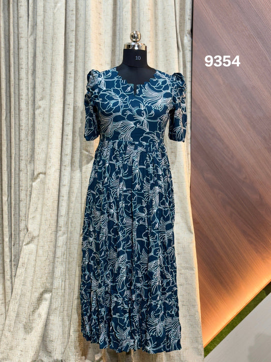 Premium Rayon Floral Frock  CFF9354