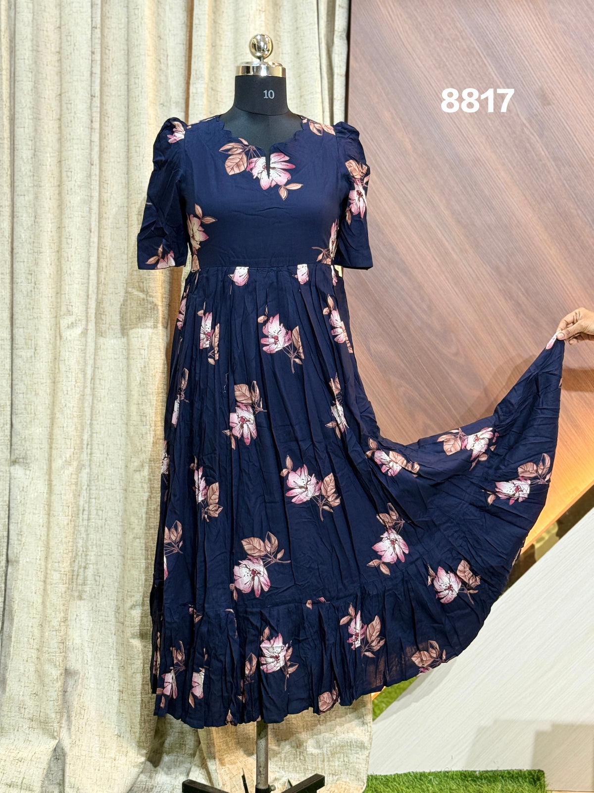 Premium Rayon Floral Frock  CFF8817