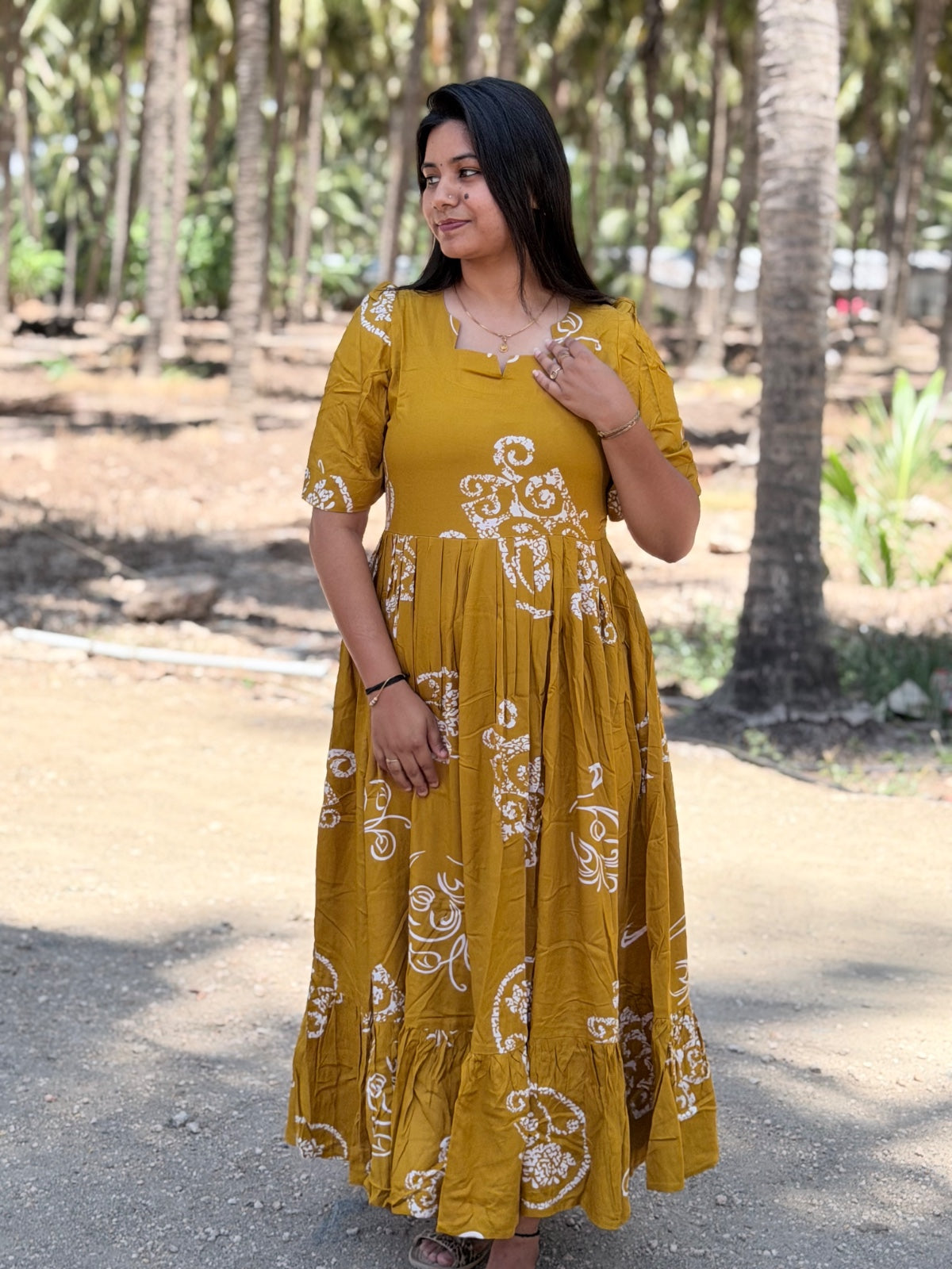 Premium Rayon Floral Frock RF01