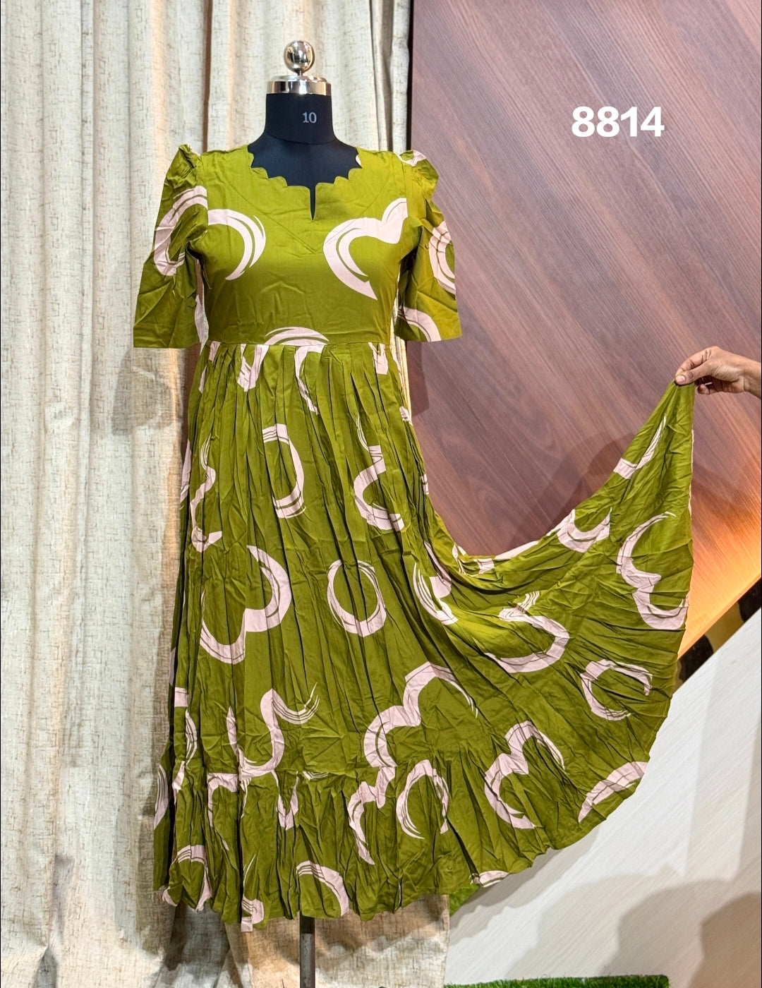 Premium Rayon Floral Frock - CFF8814