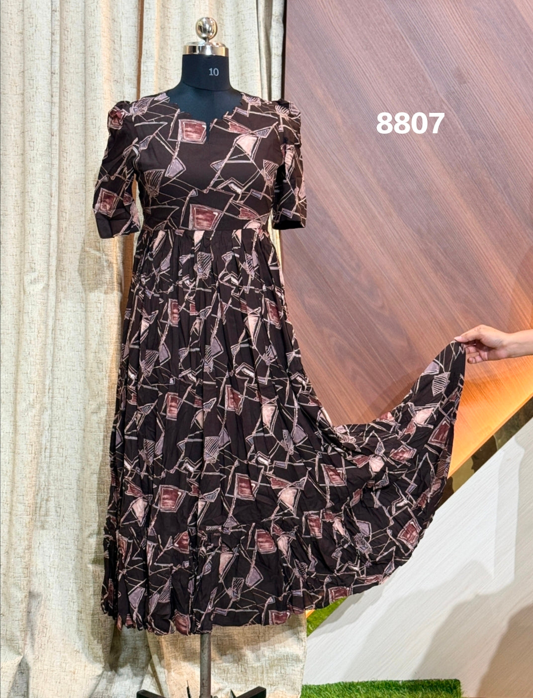 Premium Rayon Floral Frock - CFF8807