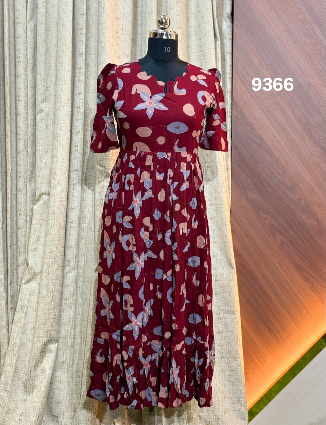 Premium Rayon Floral Frock   CFF9366