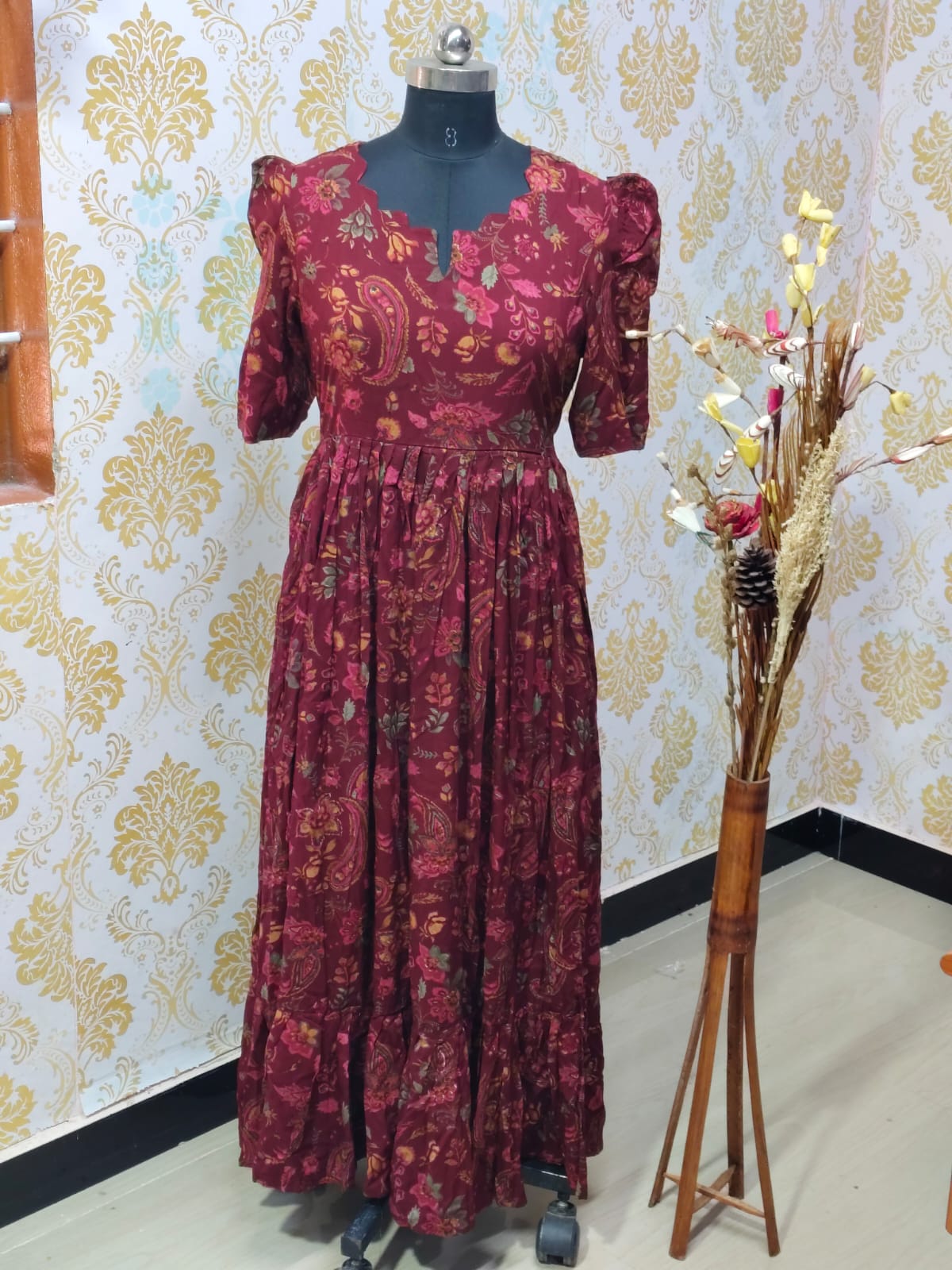 Premium Rayon Floral Frock - CFF123