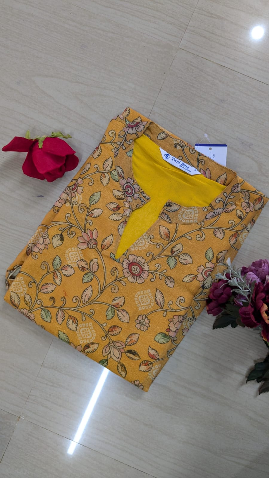 Floral Tissue Kurti - FTK01