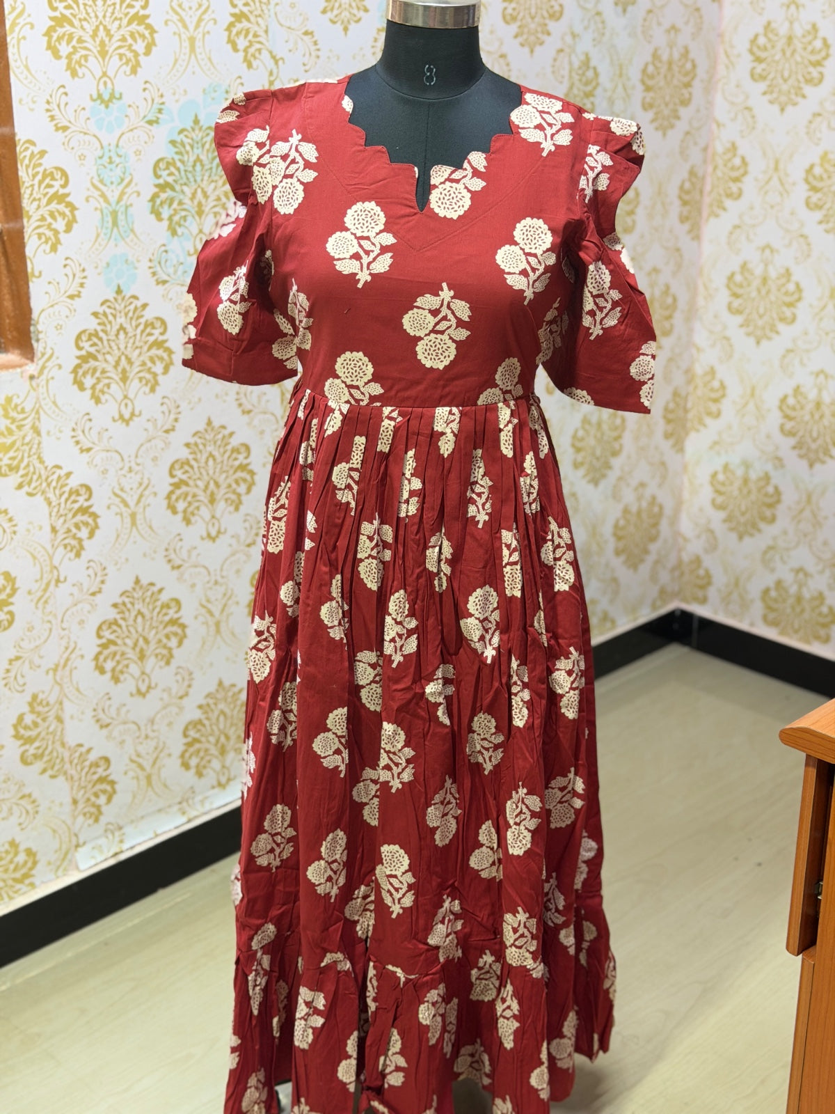 Premium Cotton Floral Frock - CFF205