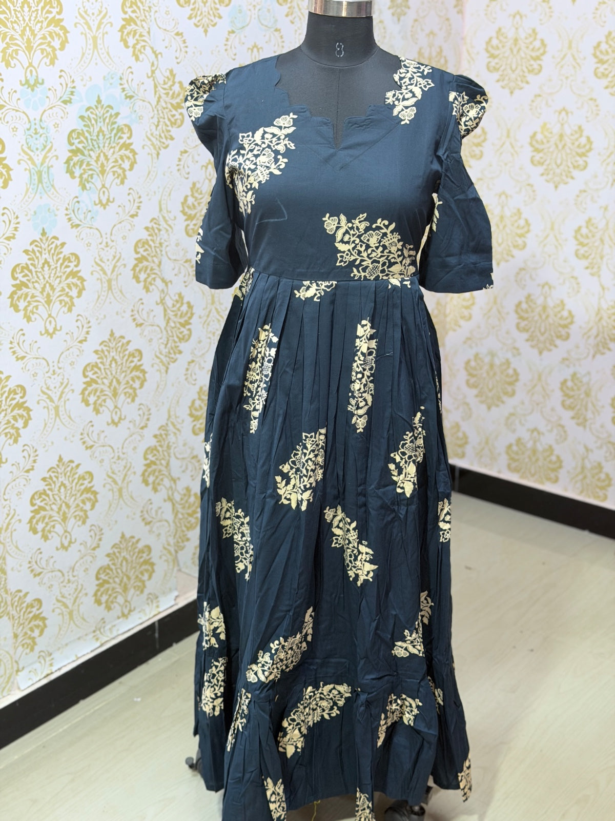 Premium Cotton Floral Frock - CFF206