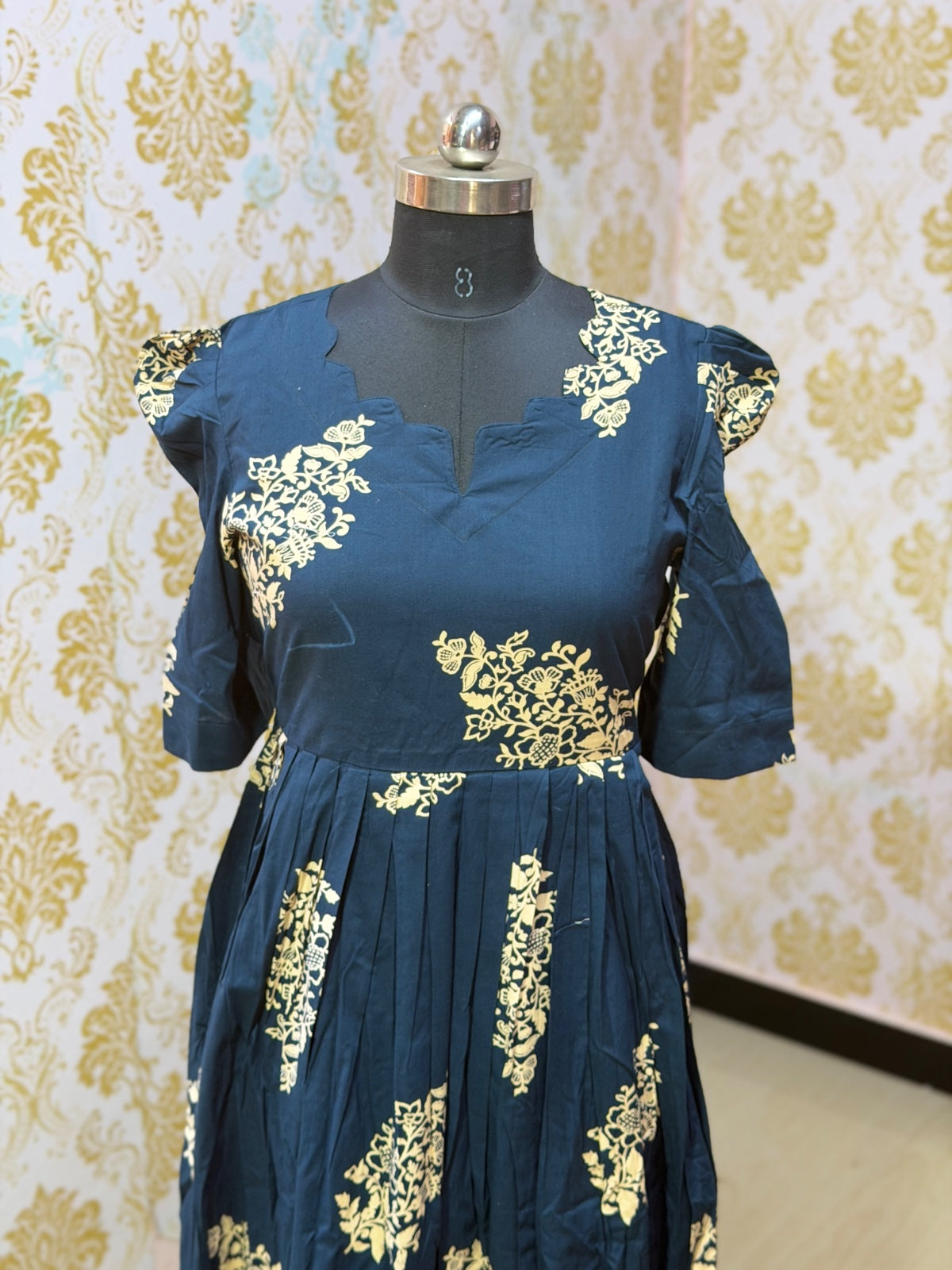 Premium Cotton Floral Frock - CFF206