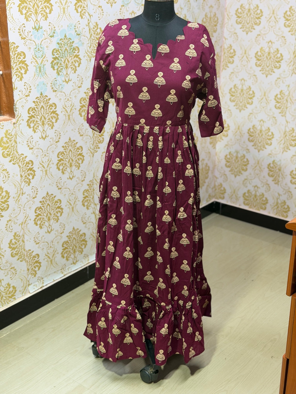 Premium Cotton Floral Frock - CFF207