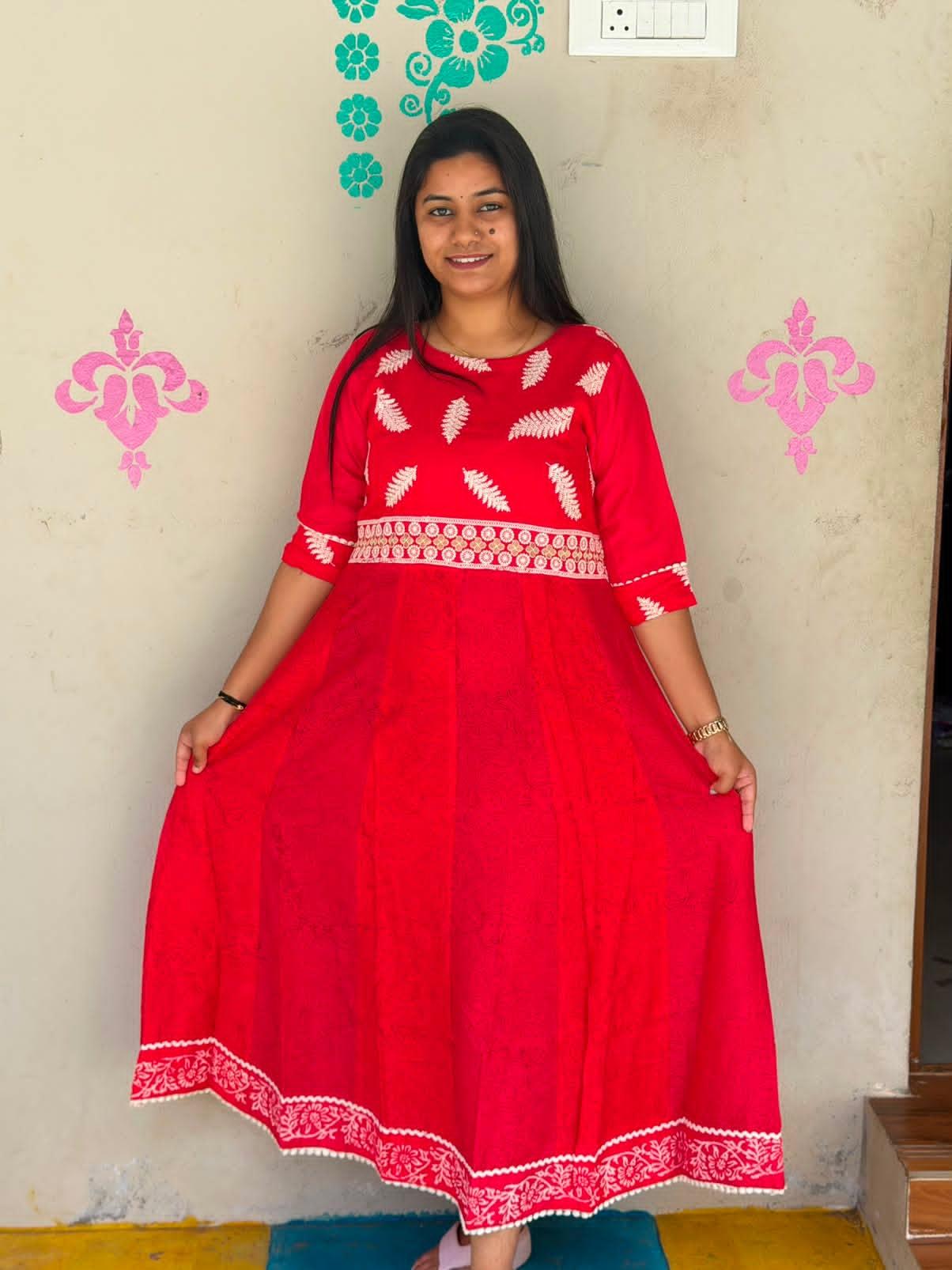 Muslin Floral Frock - CFF208