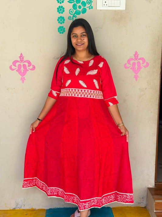Muslin Floral Frock - CFF208