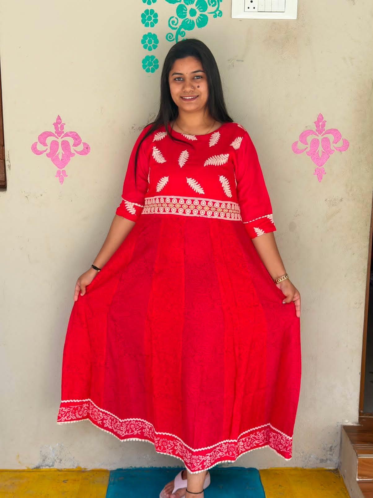 Muslin Floral Frock - CFF208