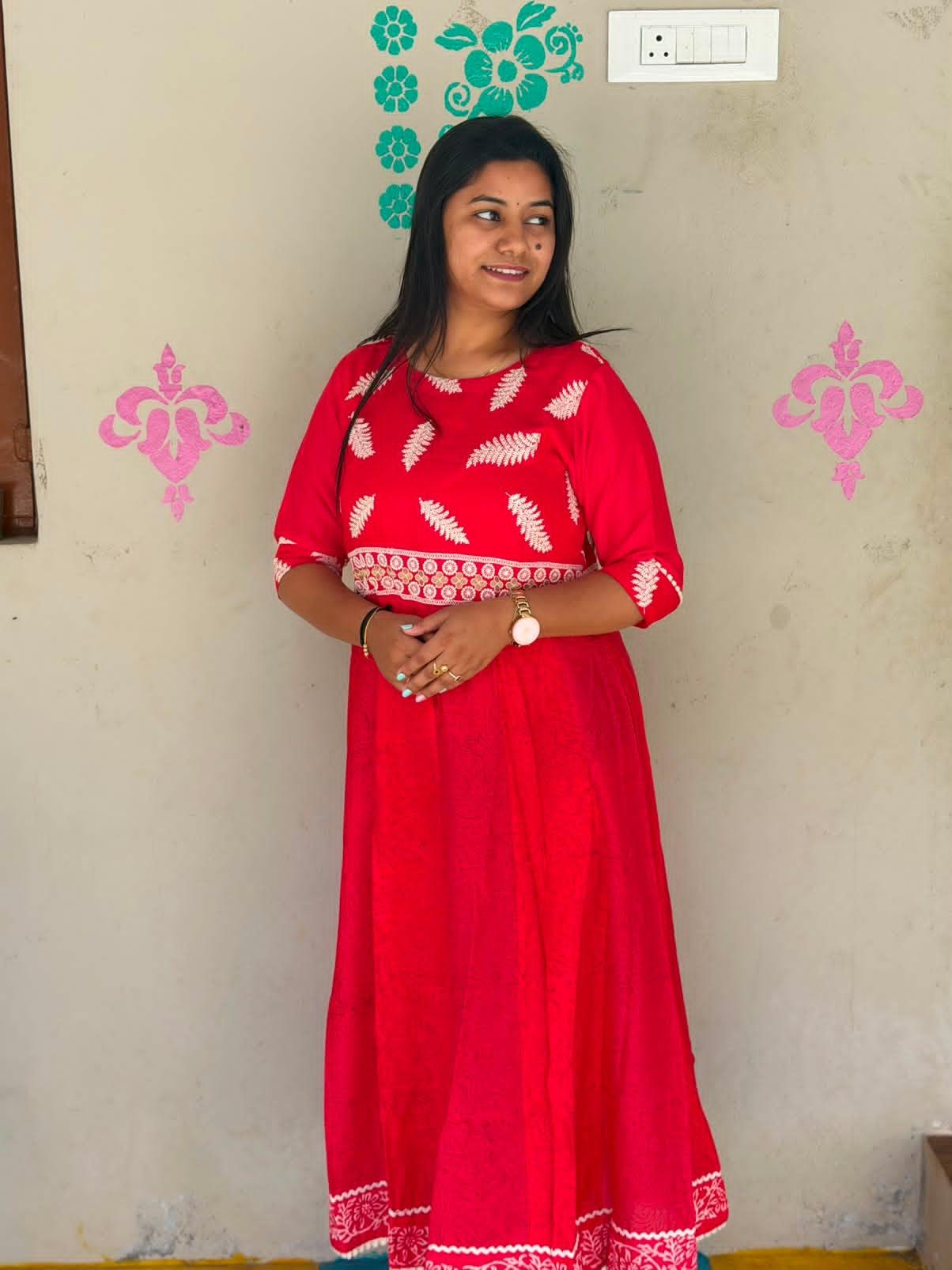 Muslin Floral Frock - CFF208