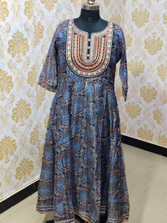 Tissue Silk Floral Frock - CFF209