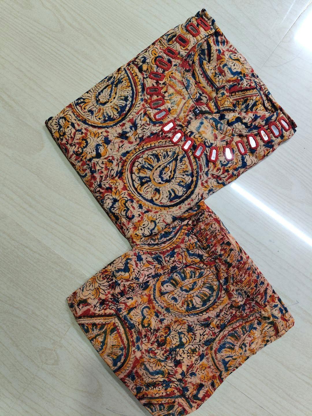 Kalamkari Kurti With Phant  PKA20