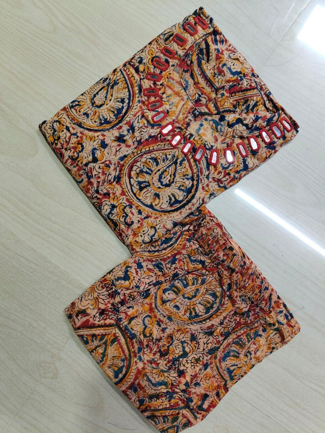 Kalamkari Kurti With Phant  PKA20