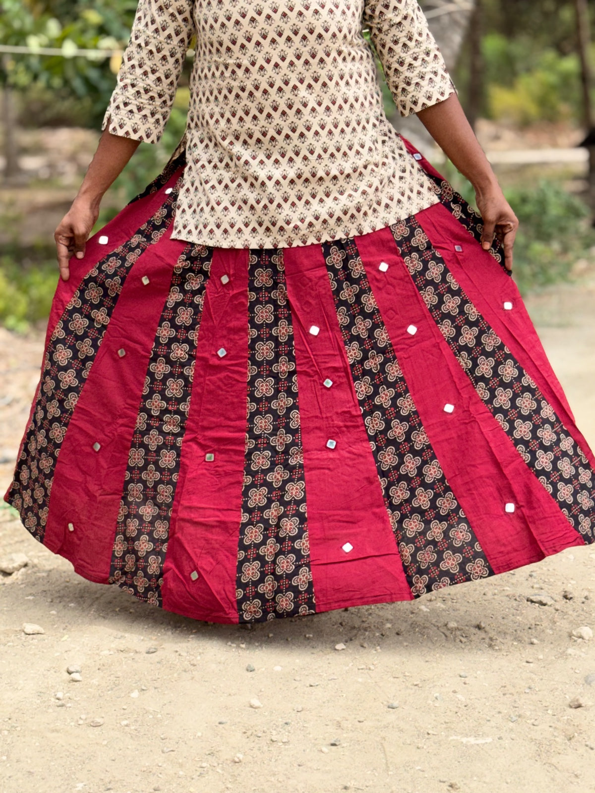 Ajrak Cotton Skirts SS20